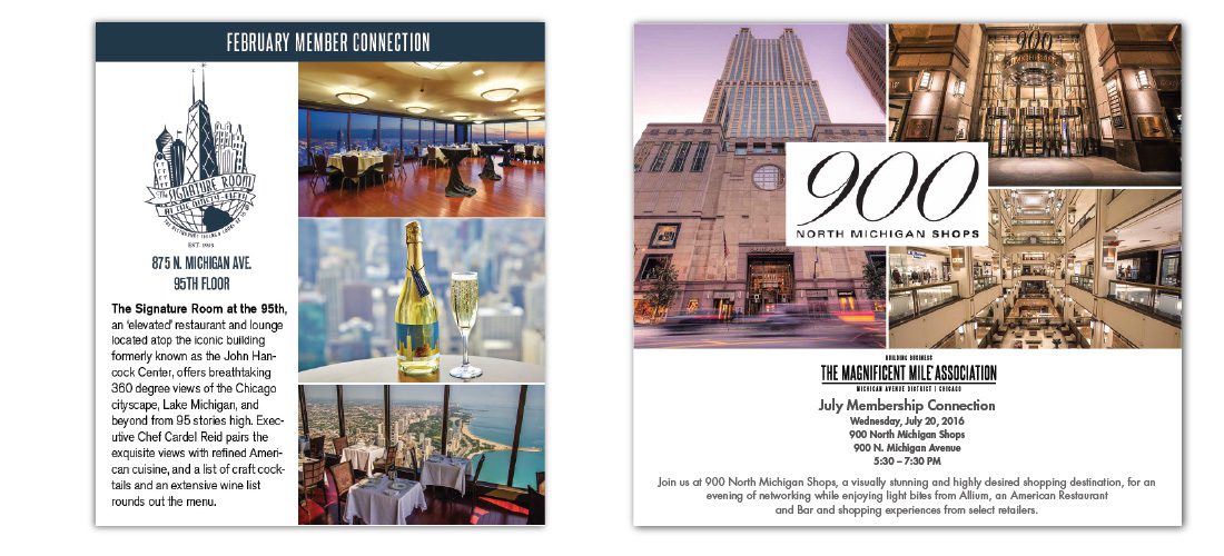 Online invitations for Magnificent Mile Association